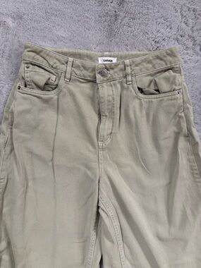 Garage Olive Green Straight-Leg Jeans
